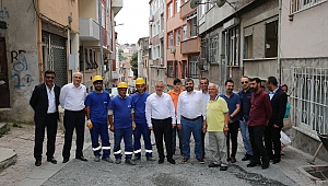 Kırkmerdiven caddesinde çalışmalarda sona gelindi
