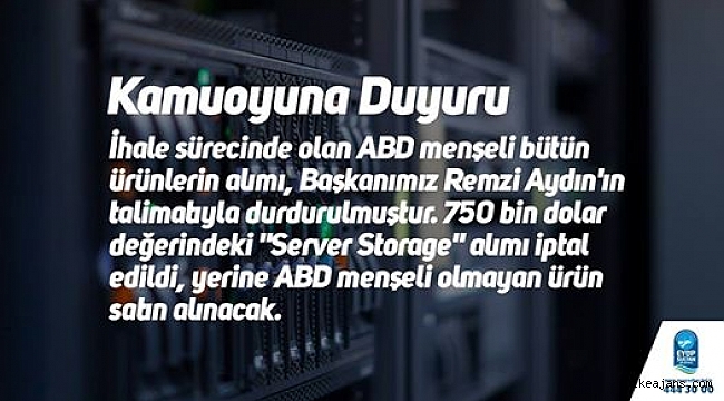 Eyüpsultan Belediyesi'nden ABD'ye tepki